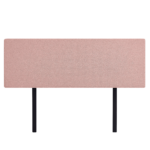 Linen Fabric King Bed Deluxe Headboard Modern Elegance Pale Pink Customisable Height