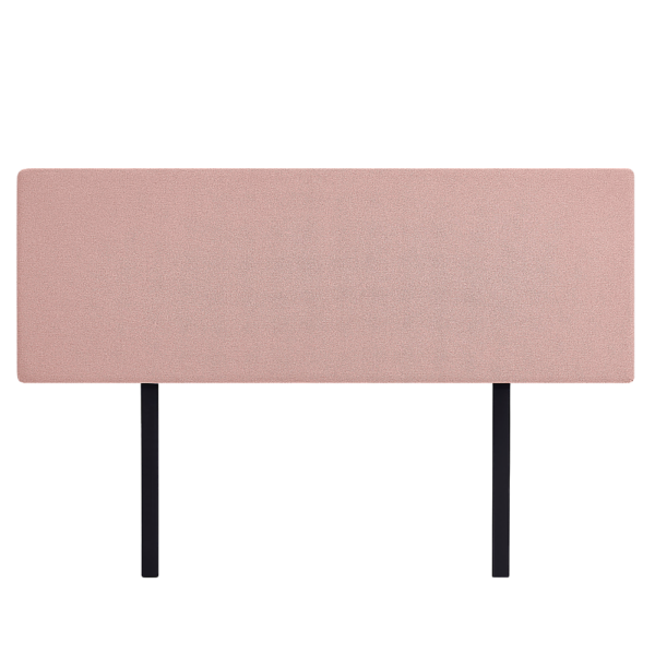 Linen Fabric King Bed Deluxe Headboard Modern Elegance Pale Pink Customisable Height