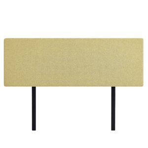 Linen Fabric King Bed Deluxe Headboard Sulfur Yellow. Modern Elegance Long Lasting Linen Customisable Height Removable Cover.