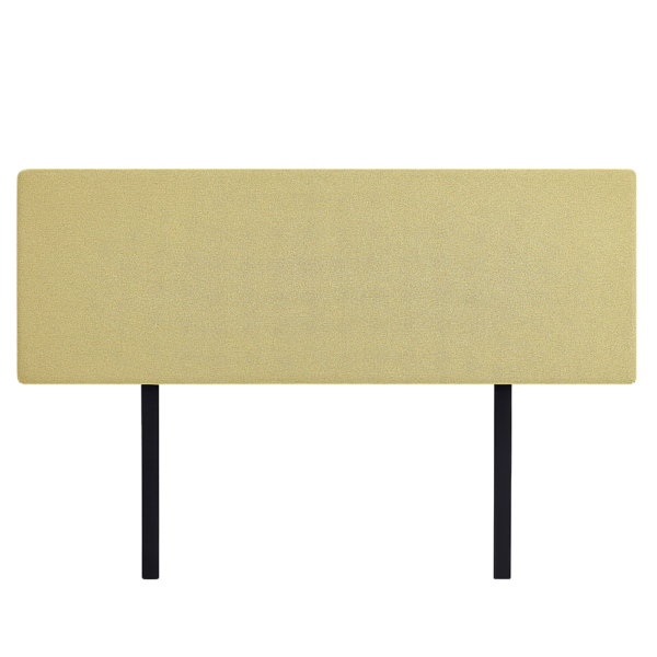 Linen Fabric King Bed Deluxe Headboard Sulfur Yellow. Modern Elegance Long Lasting Linen Customisable Height Removable Cover.