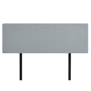 Linen Fabric King Bed Deluxe Headboard Stone Grey. Modern Elegance Long Lasting Linen Customisable Height Removable Cover.