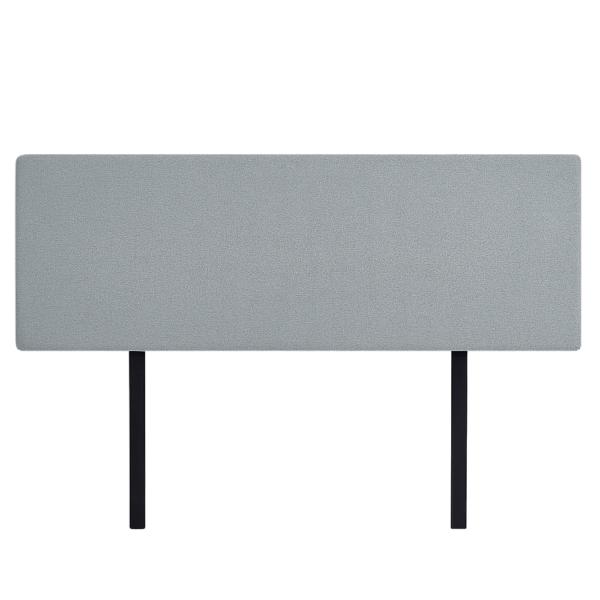 Linen Fabric King Bed Deluxe Headboard Stone Grey. Modern Elegance Long Lasting Linen Customisable Height Removable Cover.