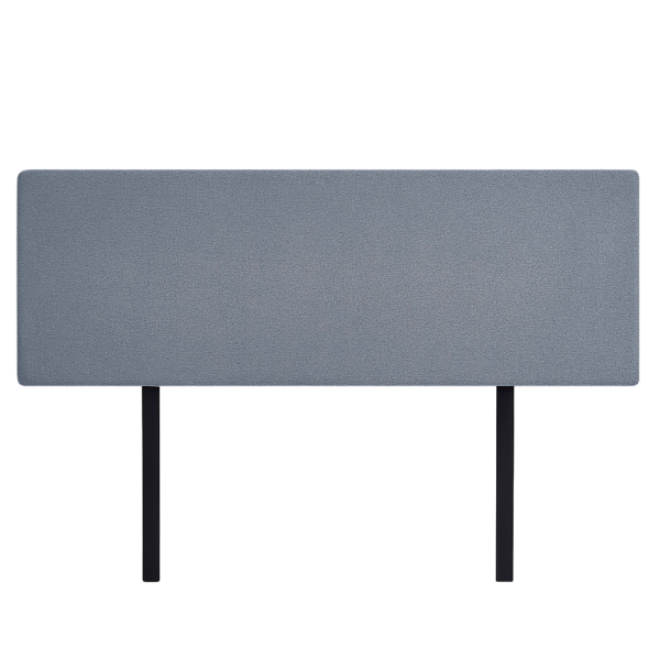 Linen Fabric King Bed Deluxe Headboard Berlin Blue. Modern Elegance Long Lasting Linen Customisable Height Removable Cover.