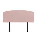 Linen Fabric Double Bed Curved Headboard Pale Pink Modern Elegance Long Lasting Customisable Height Removable Cover Double Size