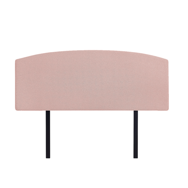 Linen Fabric Double Bed Curved Headboard Pale Pink Modern Elegance Long Lasting Customisable Height Removable Cover Double Size