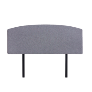 Linen Fabric Double Bed Curved Headboard Bedhead Modern Elegance Slate Ash Customisable Height