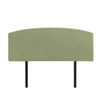 Linen Fabric Double Bed Curved Headboard Bedhead Olive Green. Modern Elegance Long Lasting Linen Customisable Height.