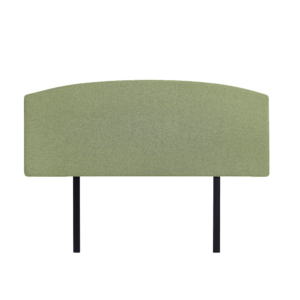 Linen Fabric Double Bed Curved Headboard Bedhead Olive Green. Modern Elegance Long Lasting Linen Customisable Height.