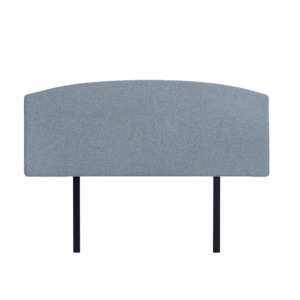 Linen Fabric Double Bed Curved Headboard Berlin Blue Modern Elegance Customisable Height Removable Cover Double Size