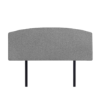 Linen Fabric Double Bed Curved Headboard Night Ash Modern Elegance Customisable Height Removable Cover Double Size