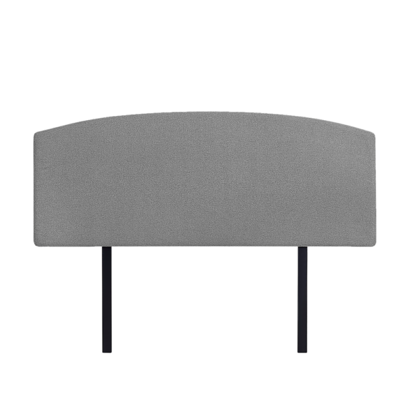 Linen Fabric Double Bed Curved Headboard Night Ash Modern Elegance Customisable Height Removable Cover Double Size