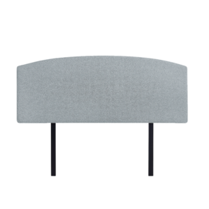 Linen Fabric Queen Bed Curved Headboard Stone Grey. Modern Elegance Long Lasting Linen Fabric Customisable Height Removable Cover.