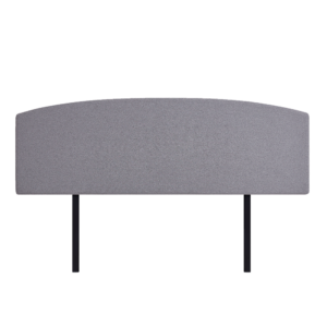 Linen Fabric King Bed Curved Headboard Modern Elegance Slate Ash Customisable Height