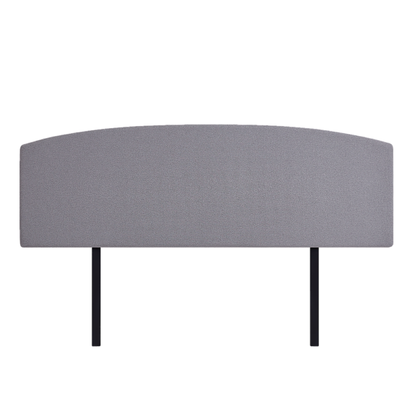 Linen Fabric King Bed Curved Headboard Modern Elegance Slate Ash Customisable Height