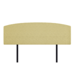 Linen Fabric King Bed Curved Headboard Sulfur Yellow Modern Elegance Long Lasting Customisable Height Removable Cover