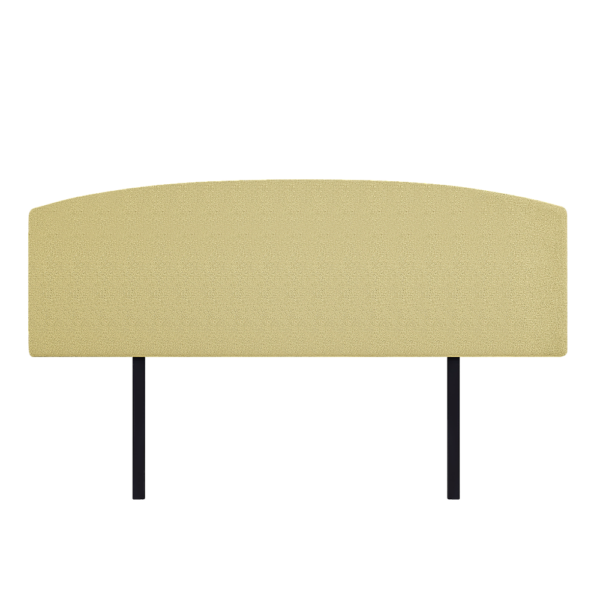 Linen Fabric King Bed Curved Headboard Sulfur Yellow Modern Elegance Long Lasting Customisable Height Removable Cover