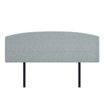 Linen Fabric King Bed Curved Headboard Stone Grey. Modern Elegance Long Lasting Linen Fabric Customisable Height Removable Cover.