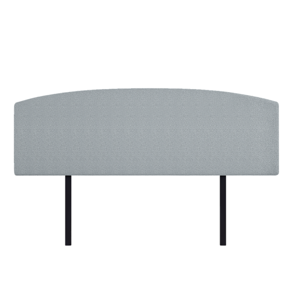 Linen Fabric King Bed Curved Headboard Stone Grey. Modern Elegance Long Lasting Linen Fabric Customisable Height Removable Cover.