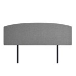 Linen Fabric King Bed Curved Headboard Modern Elegance Night Ash Customisable Height