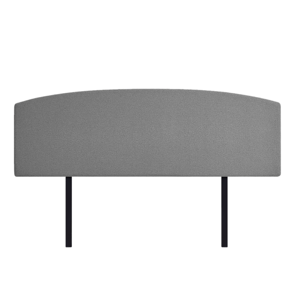 Linen Fabric King Bed Curved Headboard Modern Elegance Night Ash Customisable Height