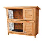 Large Rabbit Hutch 2 Storey Chicken Coop Guinea Pig Pet Cage House Fir Timber