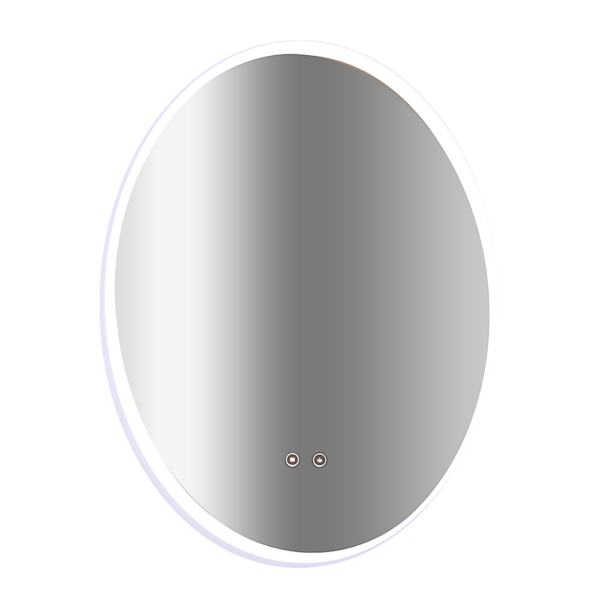 Oval Mirror LED Anti Fog Illuminated Bathroom Living Room Wall Mount 60x80cm 5mm