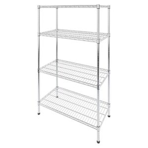 Modular Wire Storage Shelf Carbon Chrome Plated 1200x450x1800mm Steel Shelving