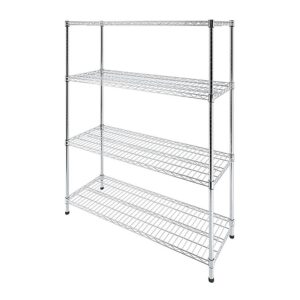 Modular Wire Storage Shelf 1500x600x1800mm Steel Shelving Adjustable Legs & Shelves