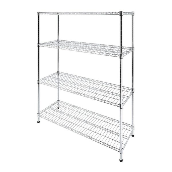 Modular Wire Storage Shelf 1500x600x1800mm Steel Shelving Adjustable Legs & Shelves