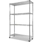 Modular Wire Storage Shelf Carbon Chrome Plated 1500x600x1800mm Steel Shelving