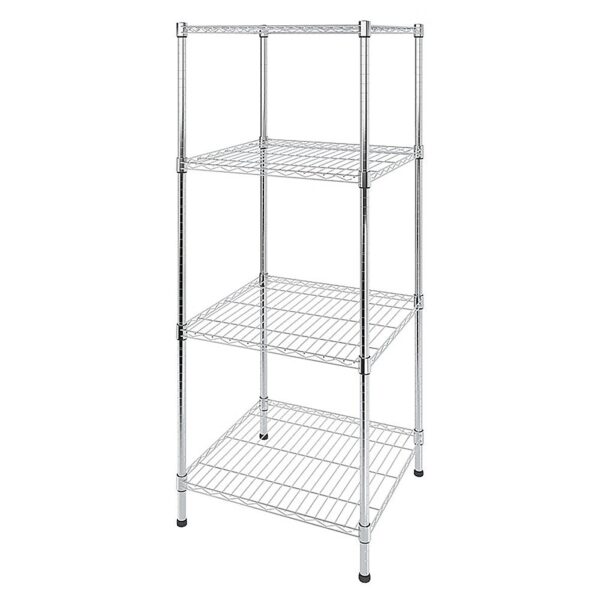 Modular Wire Storage Shelf Carbon Chrome Plated 600x600x1800mm Steel Shelving