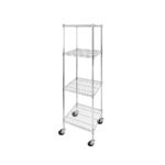 Modular Wire Storage Shelf Carbon Chrome Plated 600x600x1800mm Steel Shelving