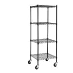 Modular Wire Storage Shelf 600x600x1800mm Steel Shelving with Adjustable Shelves & Legs