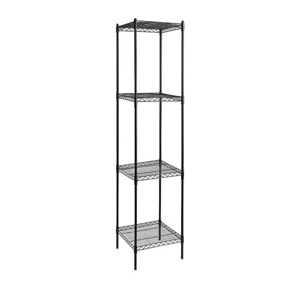 Modular Wire Storage Shelf Steel Shelving 450x450x1800mm Adjustable Legs 4 Shelves