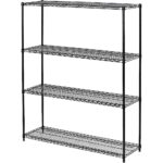 Modular Wire Storage Shelf 1200x600x1800mm Steel Shelving Adjustable Legs 100kg