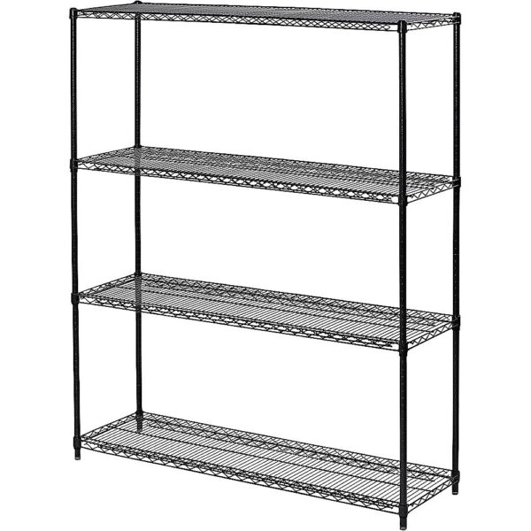 Modular Wire Storage Shelf Steel Shelving 1500x350x1800mm Adjustable Legs 4 Shelves