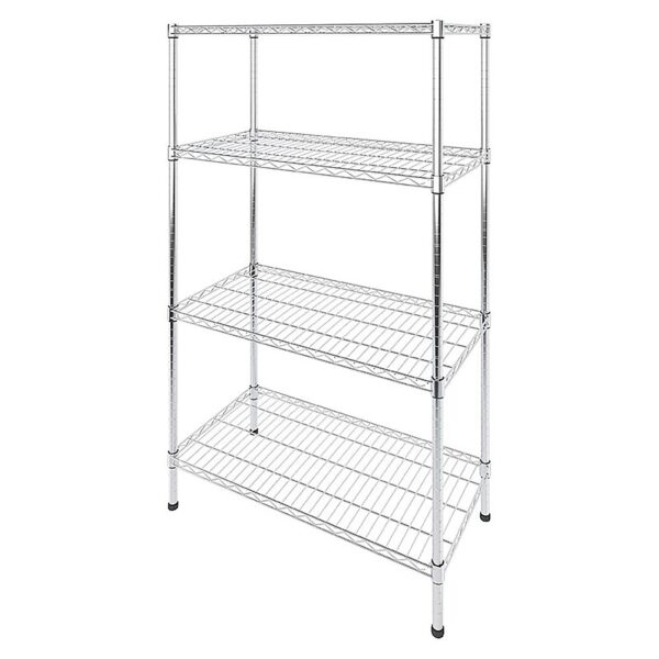 Modular Wire Storage Shelf Carbon Chrome Plated 900x450x1800mm Steel Shelving