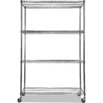 Modular Wire Storage Shelf Carbon Chrome Plated 900x450x1800mm Steel Shelving