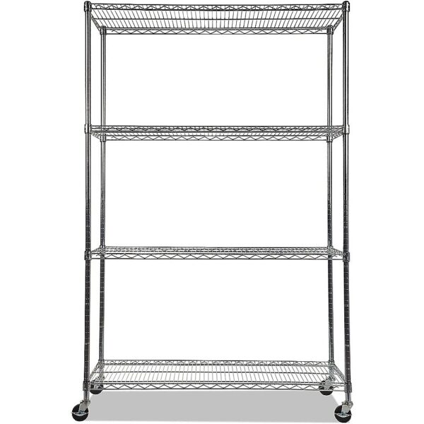 Modular Wire Storage Shelf Carbon Chrome Plated 900x450x1800mm Steel Shelving