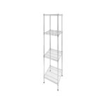 Modular Wire Storage Shelf Carbon Chrome Plated 350x350x1800mm Steel Shelving