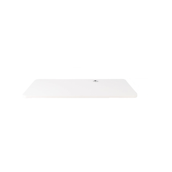 Office Home Computer Desk Table Top White PB Wood 140 x 70cm Cable Hole Durable