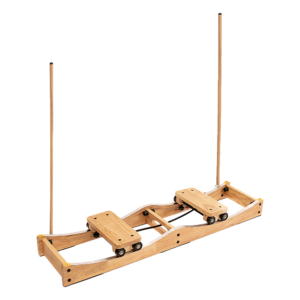 Ski Machine with Handrails Premium Rubber Wood Efficient Pelvic & Lower Body Training 150kg Capacity