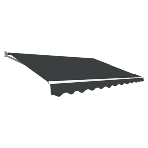 Outdoor Folding Arm Awning Retractable Sunshade Canopy Grey 5.0m x 3.0m UV Resistant Easy to Install Perfect for !