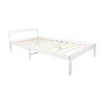 Natural Wooden Bed Frame King Single Pine Wood Stable Sturdy Non Toxic Paint