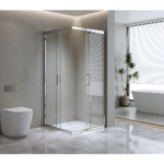 Adjustable 1000x900mm Double Sliding Door Glass Shower Screen in Chrome High Quality Waterproof 6mm Tempered Glass