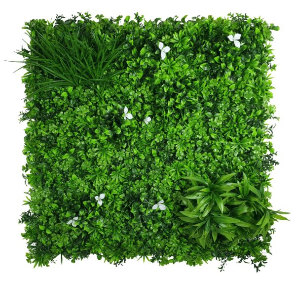 White Oasis Vertical Garden UV Resistant 1m x 1m Realistic & Easy to Install