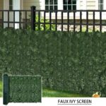 Artificial Ivy Leaf Hedging & Privacy Screen  x 1m Roll RealTex Polymers UV Resistant