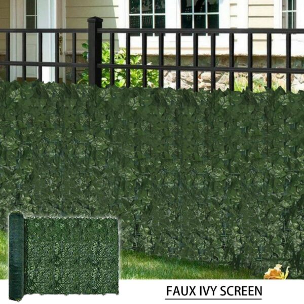 Artificial Ivy Leaf Hedging & Privacy Screen  x 1m Roll RealTex Polymers UV Resistant