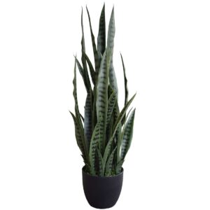 Artificial Snake Plant UV Resistant 100cm Realistic Faux Sansevieria for Outdoors