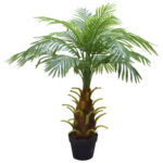 80cm Artificial Palm Plant Lush Faux Bamboo with Realistic Trunk 80cm Height